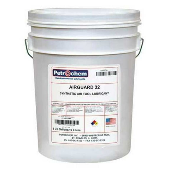 Petrochem Air Tool Lubricant,Synthetic Base,5 gal. AIRGUARD 32-005