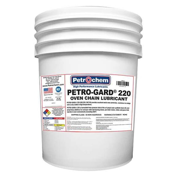 Petrochem 5 gal, Pail, Synthetic Oil, Amber PETRO-GARD 220