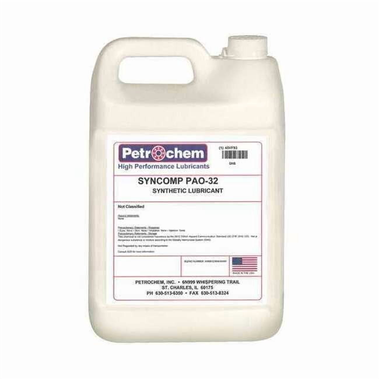 Petrochem Compressor Oil,1 gal,Jug, 10 SAE Grade SYNCOMP PAO-32-001 ...