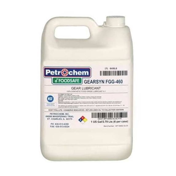 1 gal Gear Oil Jug 460 ISO Viscosity, 140 SAE, Clear