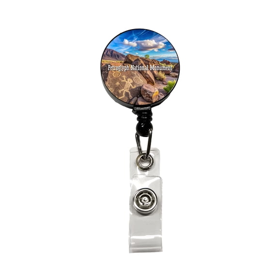 Petroglyph National Monument New Mexico Retractable Reel ID Badge Key Card Name Tag Holder with Clip