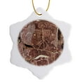 thumbnail image 1 of 3drose, Petroglyphs at Three Rivers Petroglyph Site, Three Rivers, New Mexico, 3 inch Snowflake Porcelain Ornament, 1 of 7