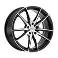 thumbnail image 1 of Petrol Aluminum Rim P0A 17X8in Gloss Black with Machined Cut Face Finish, 1780P0A355100B72, 1 of 3