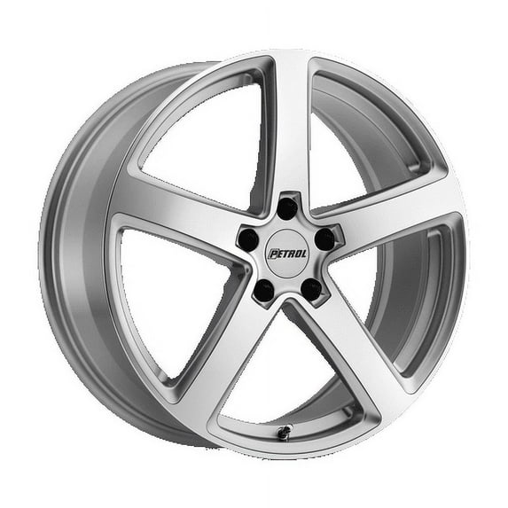 Petrol Aluminum Rim P2A 17X8in Silver with Machined Cut Face Finish, 1780P2A355120S76