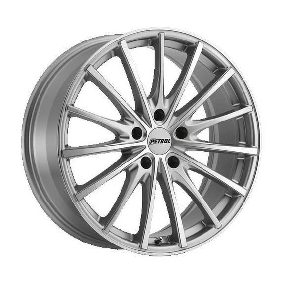 Petrol Aluminum Rim P3A 17X8in Silver with Machined Cut Face Finish, 1780P3A405108S72