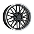thumbnail image 1 of Petrol Aluminum Rim P4C 17X8in Gloss Black with Machined Cut Lip Finish, 1780P4C405114B76, 1 of 3