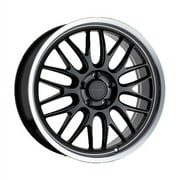 Petrol Aluminum Rim P4C 17X8in Gloss Black with Machined Cut Lip Finish, 1780P4C405115B76