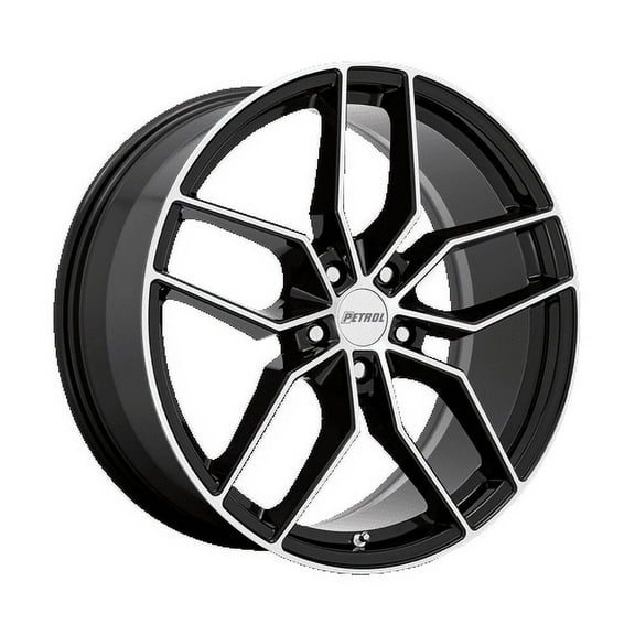 Petrol Aluminum Rim P5C 17X8in Gloss Black with Machined Face Finish, 1780P5C405115B76