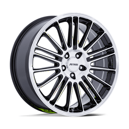 Petrol Cast Aluminum Wheel PE001 20x8.5 5x110 G-BLK MACH 40mm, PE001BD20854240