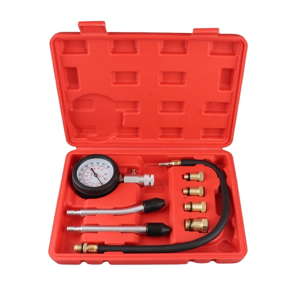 Petrol Engine Cylinder Compression Tester Gauge, 0-300 PSI Automotive Diagnostic Tool Kit for Gasoline Engines