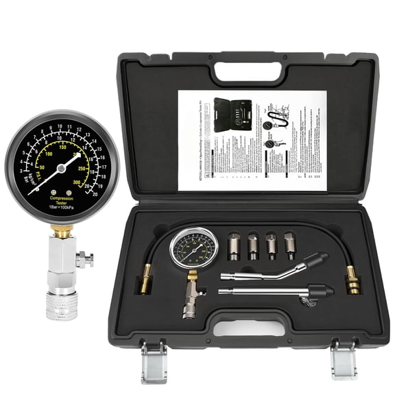 Petrol Engine Cylinder Compression Tester Kit Automotive Testing Tool