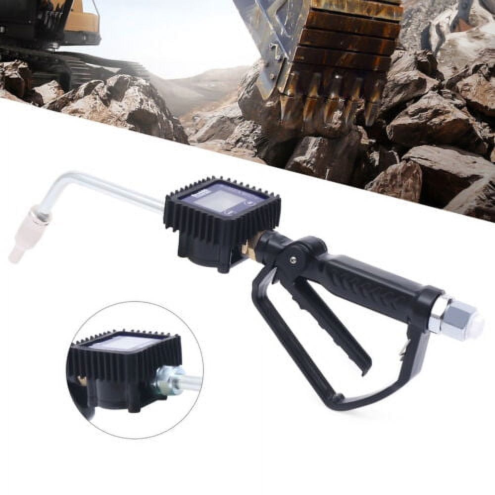 Petrol Oil Gun Fluid Extractor Pump Transfer Pump Kit Truck W/Digital Flow Meter