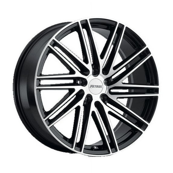 Petrol P1C 18X8 5X108 40Et 72.1Cb Gloss Black W/ Machined Face Wheel