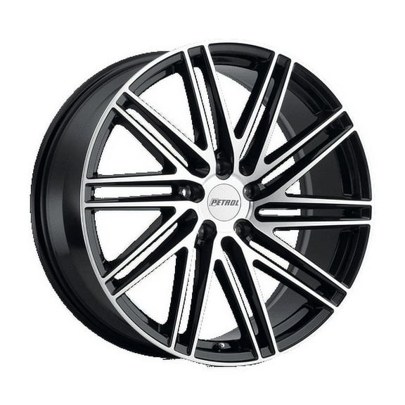 Petrol P1C 19X8 5X108 40Et 76.1Cb Gloss Black W/ Machined Face Wheel