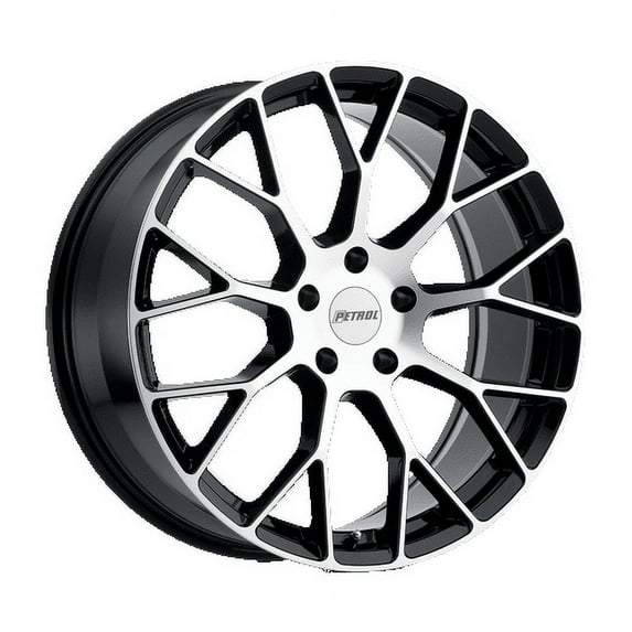 Petrol P2B 19X8 5X108 40Et 76.1Cb Gloss Black W/ Machined Face Wheel