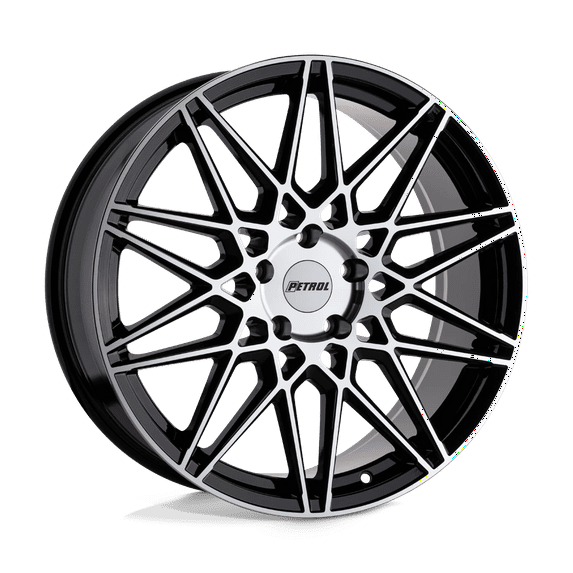 Petrol P3C 18X8 5X120 35Et 72.1Cb Gloss Black W/ Machined Face Wheel