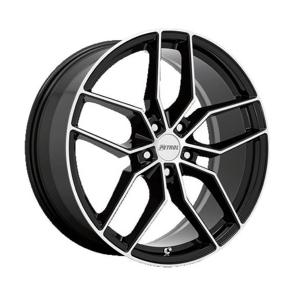 Petrol P5C 17X8 5X120 35Et 72.1Cb Gloss Black W/ Machined Face Wheel