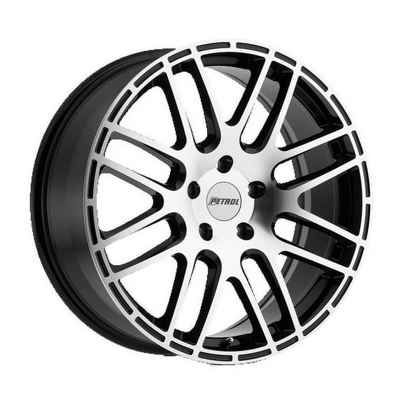 Petrol P6A 17X7.5 5X112 40Et 76.1Cb Gloss Black W/ Machined Cut Face Wheel