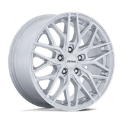 Petrol Wheels - P3E - 20in, Cast Aluminum, Machined Brushed Gloss Silver, 20X8.5, 5X4.5, 40mm, 194933392858, SAE J2530 JWL VIA