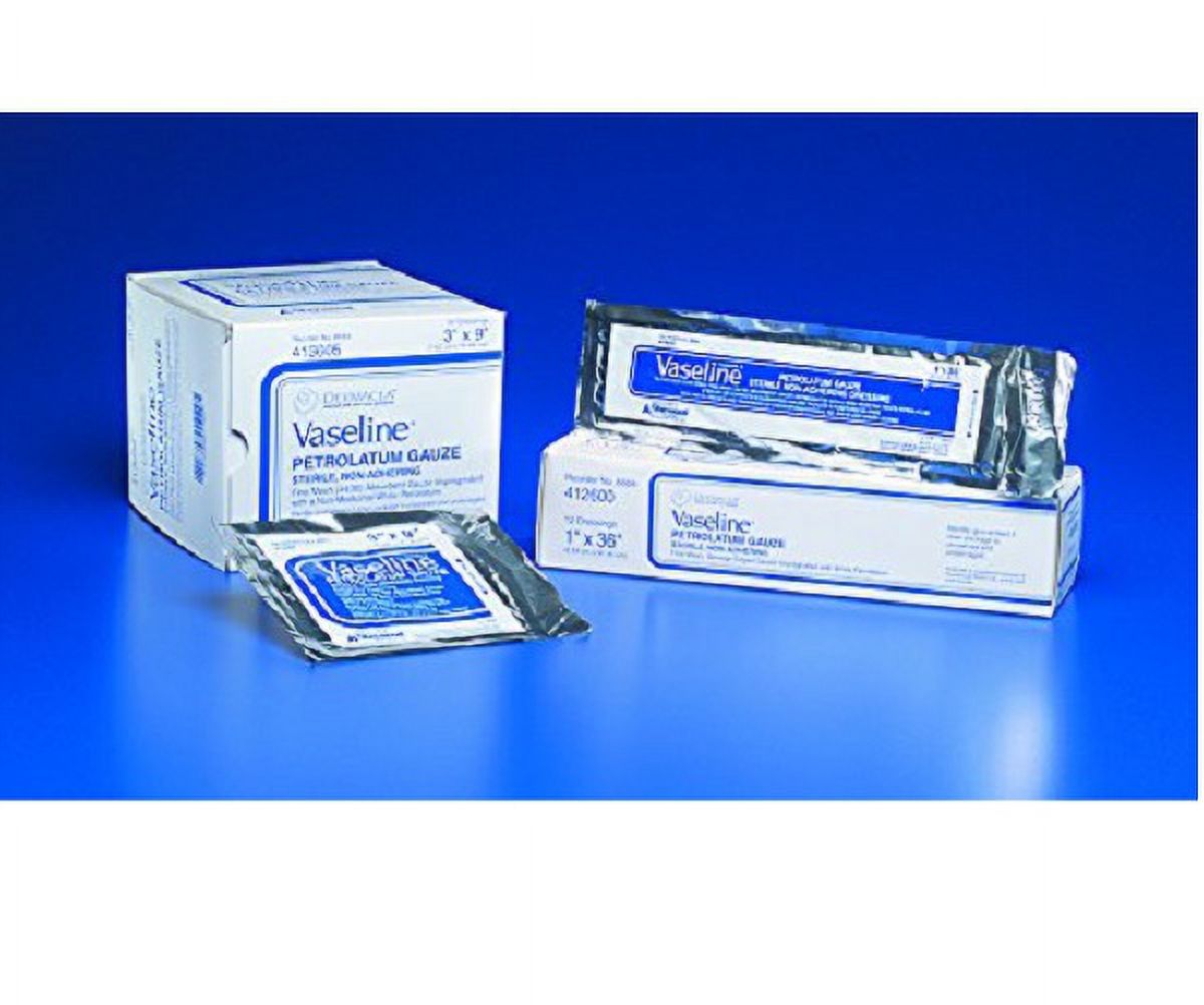 Petrolatum Impregnated Dressing Vaseline 3 X 9 Inch Gauze Petrolatum