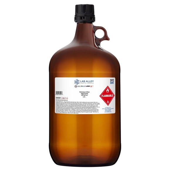 Lab Alley Petroleum Ether Chemical Solvent, High Purity Grade, 4 Liters