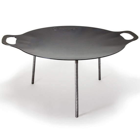 Petromax Campfire Griddle and Fire Bowl, Steel with 3 Removable Legs for Outdoor Campfire Cooking, Grilling and Frying or Build Fire Directly in Bowl, 18.9"