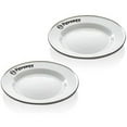 thumbnail image 1 of Petromax Enamelware Dinnerware Plates, Traditional Lightweight Enameled Steel Tableware for Kitchen and Camping, 2 Pack for Hot or Cold Food, 8.6 inch, White, 1 of 7