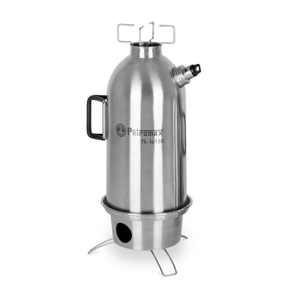 Petromax Fire Kettle Outdoor Stove - Campfire Cookware Boils Water or Heats Up Small Meals, Stainless Steel, 1.59 quart