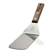 Petromax Flexible Stainless Steel Spatula, Flex2 Model with Wood Handle for Kitchen or Camping, Tapered Blade and Wood Handle, 13" Long