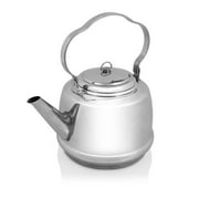 Petromax Stainless Steel Teakettle for Indoor/Outdoor Use Over an Open Campfire or in your Kitchen, Holds Up to 3.2 Qt