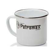 Petromax Steel and Enamel Mug ، خفيفة الوزن مقاومة للحرارة التقليدية للشرب الساخن أو البارد للمنزل أو التخييم ، أبيض