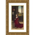 thumbnail image 1 of Petrus Christus 9x14 Gold Ornate Wood Frame and Double Matted Museum Art Print Titled - Portrait of a Female Donor (C. 1455), 1 of 4