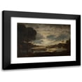 thumbnail image 1 of Petrus van Schendel 24x17 Black Modern Framed Museum Art Print Titled - Moonlit Landscape, 1 of 5