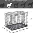 thumbnail image 1 of Pets 30-Inch New World Crate for Medium Breeds, 21-40 lbs, Double Door Folding Dog Crate, Leak-Proof Tray & Secure Latches, Portable, Durable & Easy to Assemble, 1 of 6