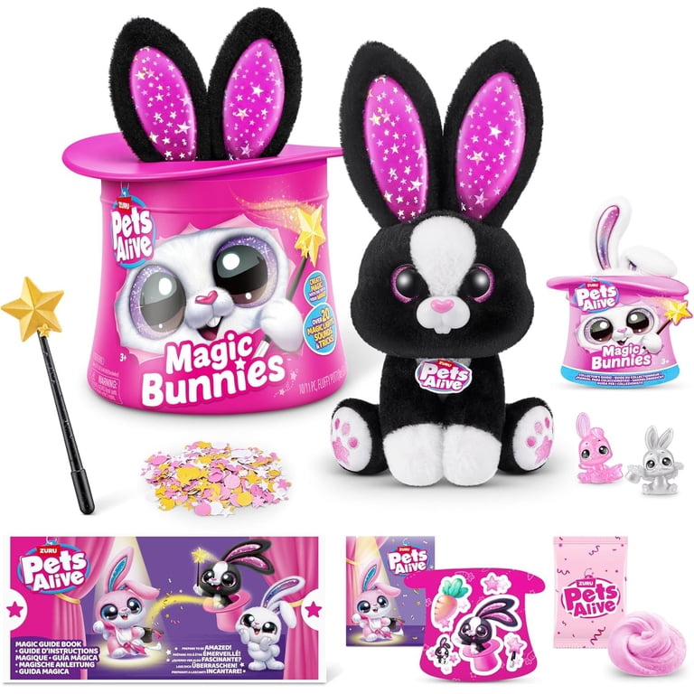 Pets Alive Magic Bunnies Sootie Surprise Mystery Plush Hat (BLACK