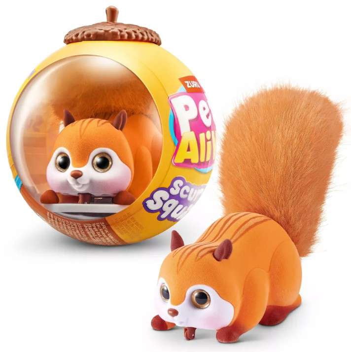 Pets Alive Squirrel Acorn Animal Figure PINK