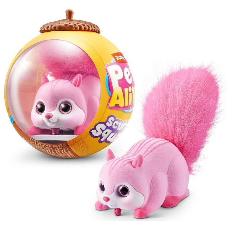 EURO　PET　ユーロペット　スクイーキートイ　ソフビフィギア　フルーツセット Pets Alive Scurry'n Squirrel Mystery Figure Pack [Pink] - Walmart.com