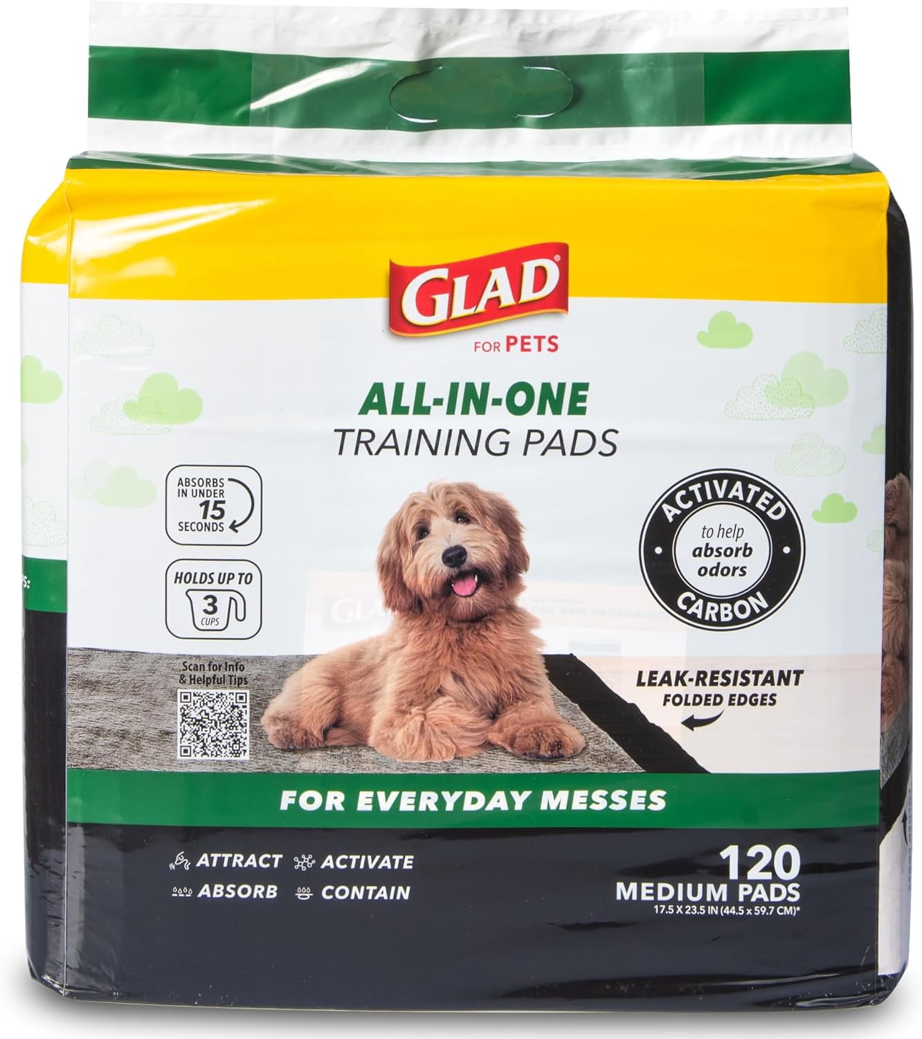 for Pets Black Charcoal Puppy Pads - Super Absorbent Disposable Dog Pee Pads, Potty Training Pads, and Pet Supplies - Grey Dog Pee Pads for Crate Training and Indoor Use 17.5" x 23.5" - 120 Count