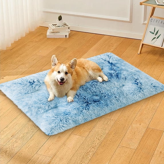 Pets Cat Bed Dog Crate Pad Ultra Soft Pet Bed, Washable Crate Mat for Small Dogs and Indoor Cats Reversible Fleece Dog Kennel Pad Cat Carrier Mat,16.8×11.8 inch