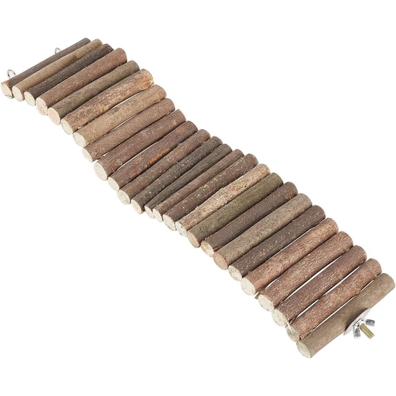 Pets Climbing Ladder Toys Natural Wooden Ladder Hamster Toy Swing Ladder Toy Colorful Squirrel Suspension Rope Bridge Natural Wood Long Climbing Ladder