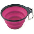 thumbnail image 1 of Pets Collapsible Travel Cup, Small, Gray/Pink, 1 of 4