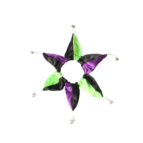 Pets Collar Clown with Bells Halloween Pet Costume Accessories for Dogs Cats Funny Clown Style Clothes Cosplay Party Size M