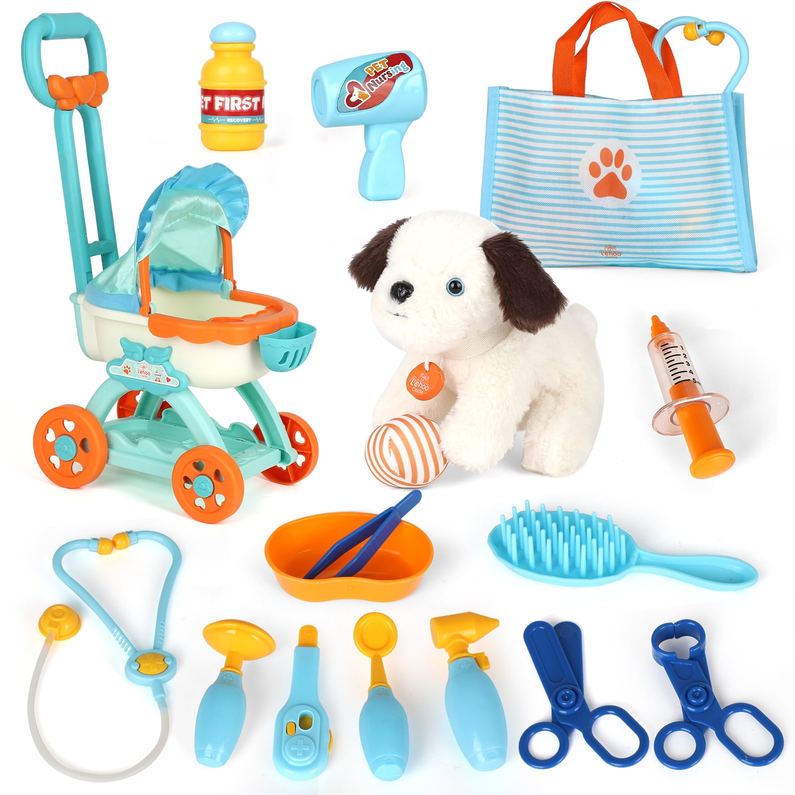 Doctor Kit For Toddlers 3-5 Magic4U Vet Play Set 29-Piece Pet