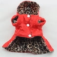 thumbnail image 1 of Pets Dogs Leopard Pattern Tutu Coat Dress Puppy Hoodies Both Sides Wear Dog Clothes NEW, 1 of 6