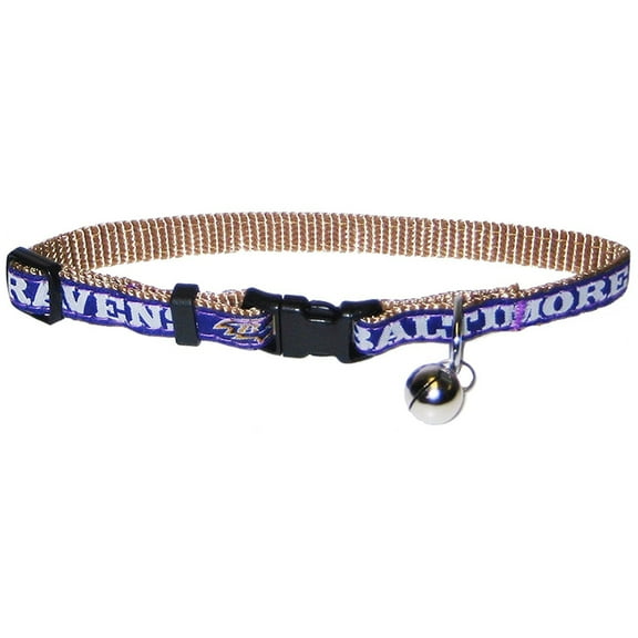 Pets First Baltimore Ravens Cat Collar - Durable and Heavy Duty Nylon Web Collar