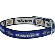 Pets First Baltimore Ravens Reversible Collar Reversible NFL Dog Collar Premium Two-Sided Pet Collar with NFL Logo, Large