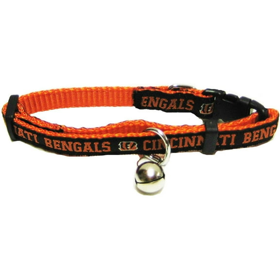 Pets First Cincinnati Bengals Cat Collar - Durable and Heavy Duty Nylon Web Collar