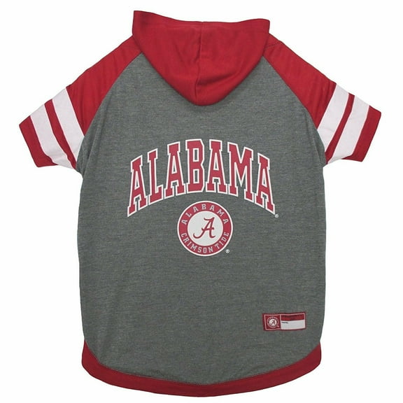Pets First College Alabama Crimson Tide Pet Hoodie Tee Shirt, 4 Sizes Available - Extra Small
