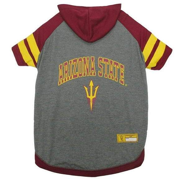 Pets First College Arizona State Sun Devils Pet Hoodie Tee Shirt, 4 Sizes Available - Large