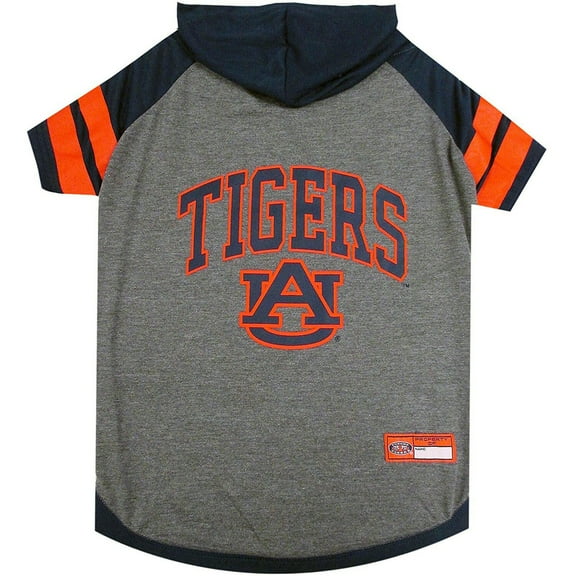 Pets First College Auburn Tigers Pet Hoodie Tee Shirt, 4 Sizes Available - Large